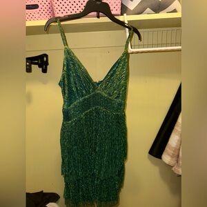 Green Florescent Mini Dress